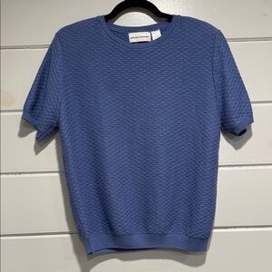 Alfred Dunner Blue Knit Top size Large
